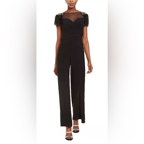 Adrianna Papell Draped Jersey Jumpsuit - Picture 4 of 7
